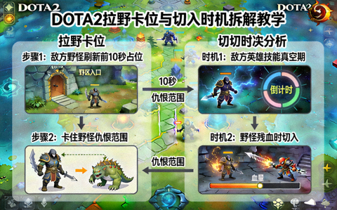 DOTA2拉野卡位与切入时机拆解教学配图